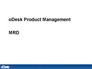 Mrd in product management