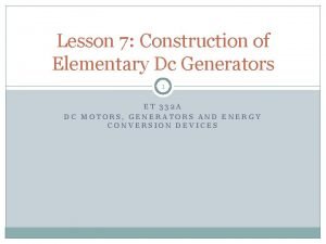 Diagram of dc generator