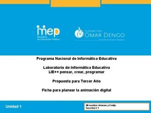 Programa Nacional de Informtica Educativa Laboratorio de Informtica