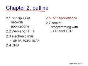 Chapter 2 outline 2 1 principles of network