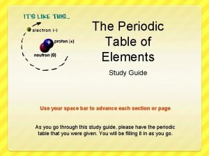 Periodic table study guide worksheet