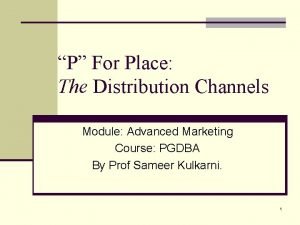 Types of distribution channels