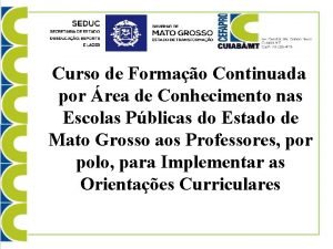 Curso de Formao Continuada por rea de Conhecimento