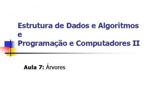Estrutura de Dados e Algoritmos e Programao e