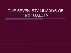 Types of textuality