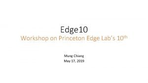 New edge labs