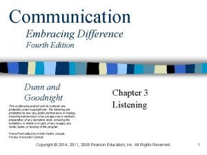 Communication Embracing Difference Fourth Edition Dunn and Goodnight