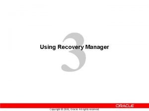 Rman backup in oracle