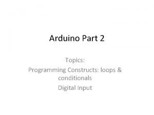 Arduino conditional statements