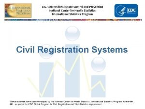 U S Centers for Disease Control and Prevention