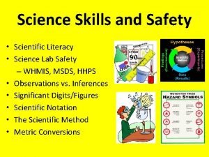 Science Skills and Safety Scientific Literacy Science Lab
