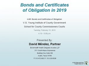 Certificate of obligation Certificate of obligation