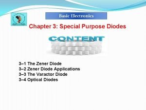 Special purpose diodes