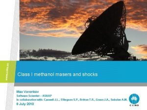 Class I methanol masers and shocks Max Voronkov