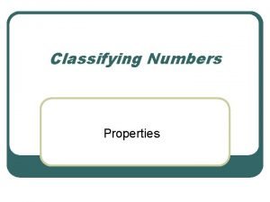 Classifying numbers worksheet