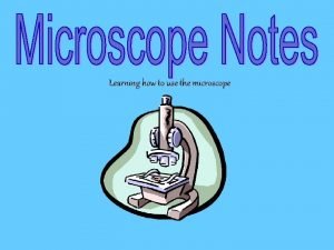Parts of a microscope