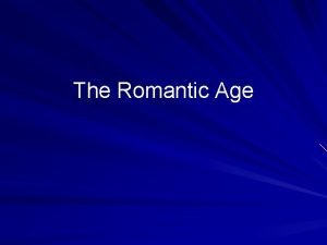 Values of romanticism