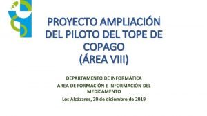 PROYECTO AMPLIACIN DEL PILOTO DEL TOPE DE COPAGO