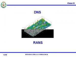 Clase IX DNS RANS 1206 INTRODUCCIN A LA