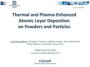 Atomic layer deposition Atomic layer deposition