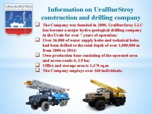 Information on Ural Bur Stroy construction and drilling