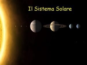 Il sistema solare