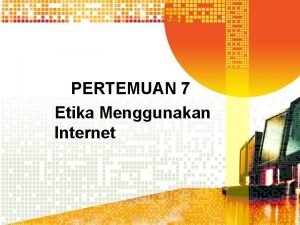 7 etika berinternet