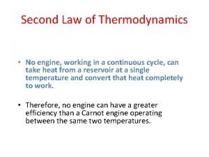 Define second law of thermodynamics
