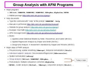 Afni group analysis