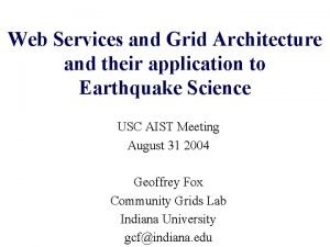 Layered architecture for web services and grids Layered architecture for web services and grids