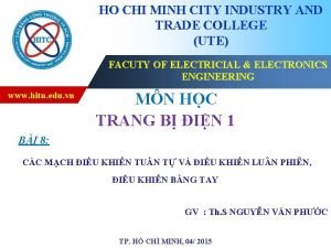 Hcm city industry and trade college