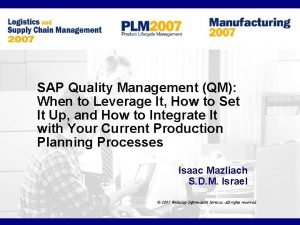 Sap quality management