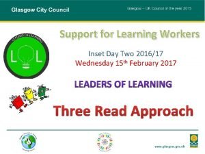 Support for Learning Workers Inset Day Two 201617