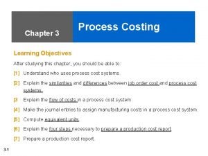 Cost of production report