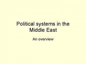 Middle east political system