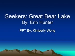 Great bear lake erin hunter