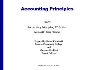 Accounting Principles From Accounting Principles 7 th Edition