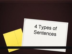 Types of sentences introduction