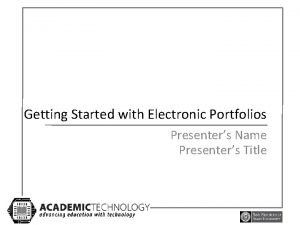 Eportfolio sfsu