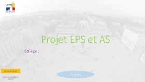 Projet EPS et AS Collge Mode criture Inspection