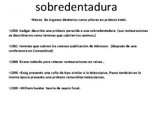 Sobredentadura definicion