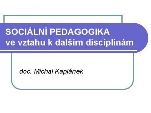 Sociální pedagogika definice