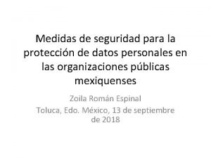 Medidas de seguridad para la proteccin de datos