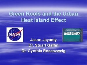 Green Roofs and the Urban Heat Island Effect