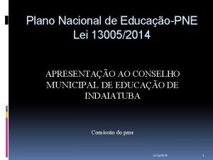 Pne lei 13005 de 2014 Pne lei 13005 de 2014