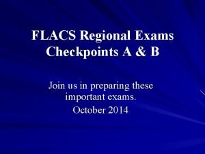 Flacs checkpoint b french exam