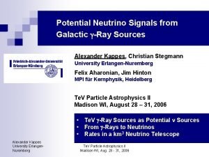 Potential Neutrino Signals from Galactic Ray Sources Alexander