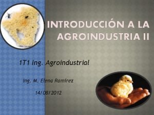 INTRODUCCIN A LA AGROINDUSTRIA II 1 T 1