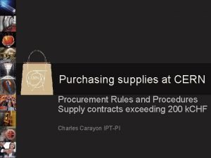 Cern procurement rules