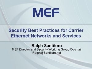 Carrier ethernet security